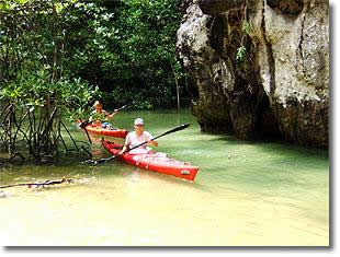 Kayaking in Phang Nga Bay.