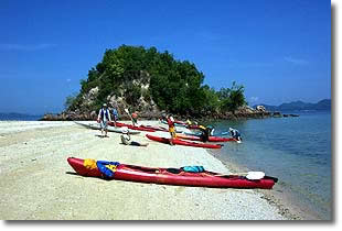 Kayaking in Phang Nga Bay.