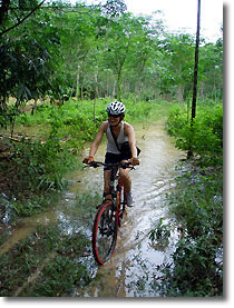 Mountain biking in Phang Nga Province.