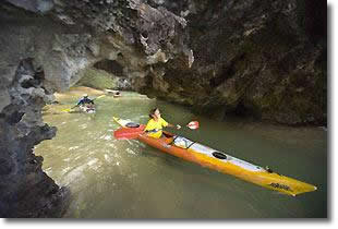 Kayaking in Phang Nga Bay.